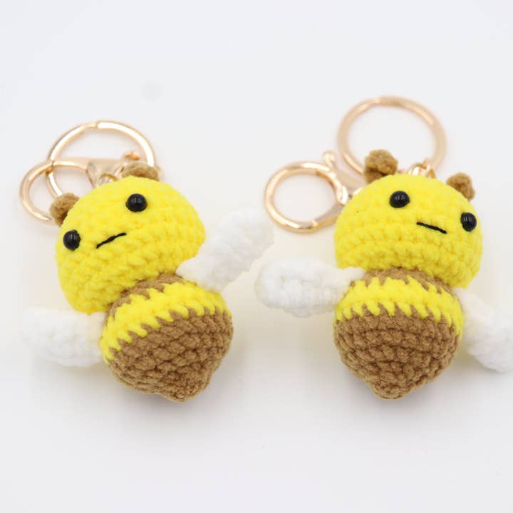 Hand-Crochet Bumblebee Keychain for a Busy Queen for wholesale by Sparkle Being