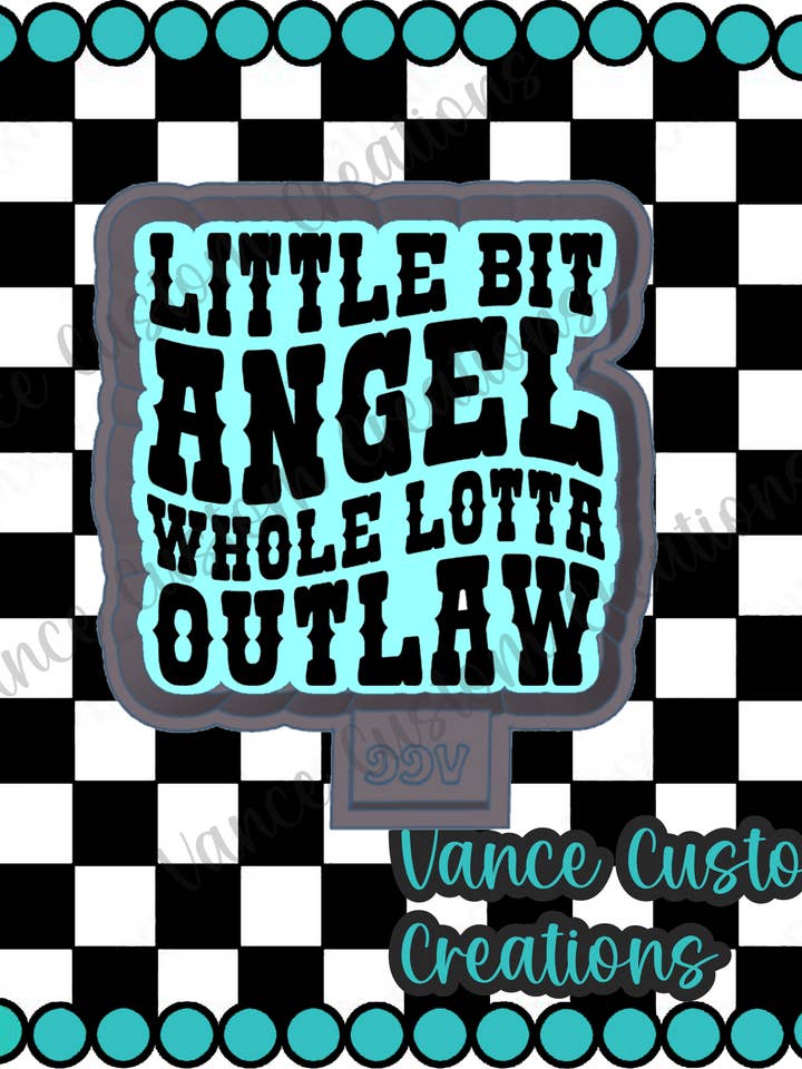 Un peu ange, beaucoup hors-la-loi Freshie Mold pour la vente par Vance Custom Creations