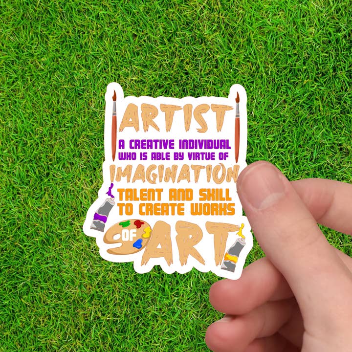 Artist Definition Stickers | Sticker für Künstler und Maler für den Großhandel von Dancing Dolphin Crafts