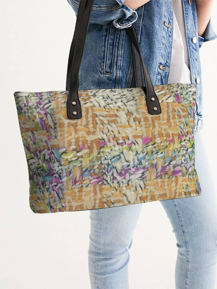Wool Wall Stylish Tote - MADE AND PRINT TO ORDER for wholesale by Elena Milani Ltd