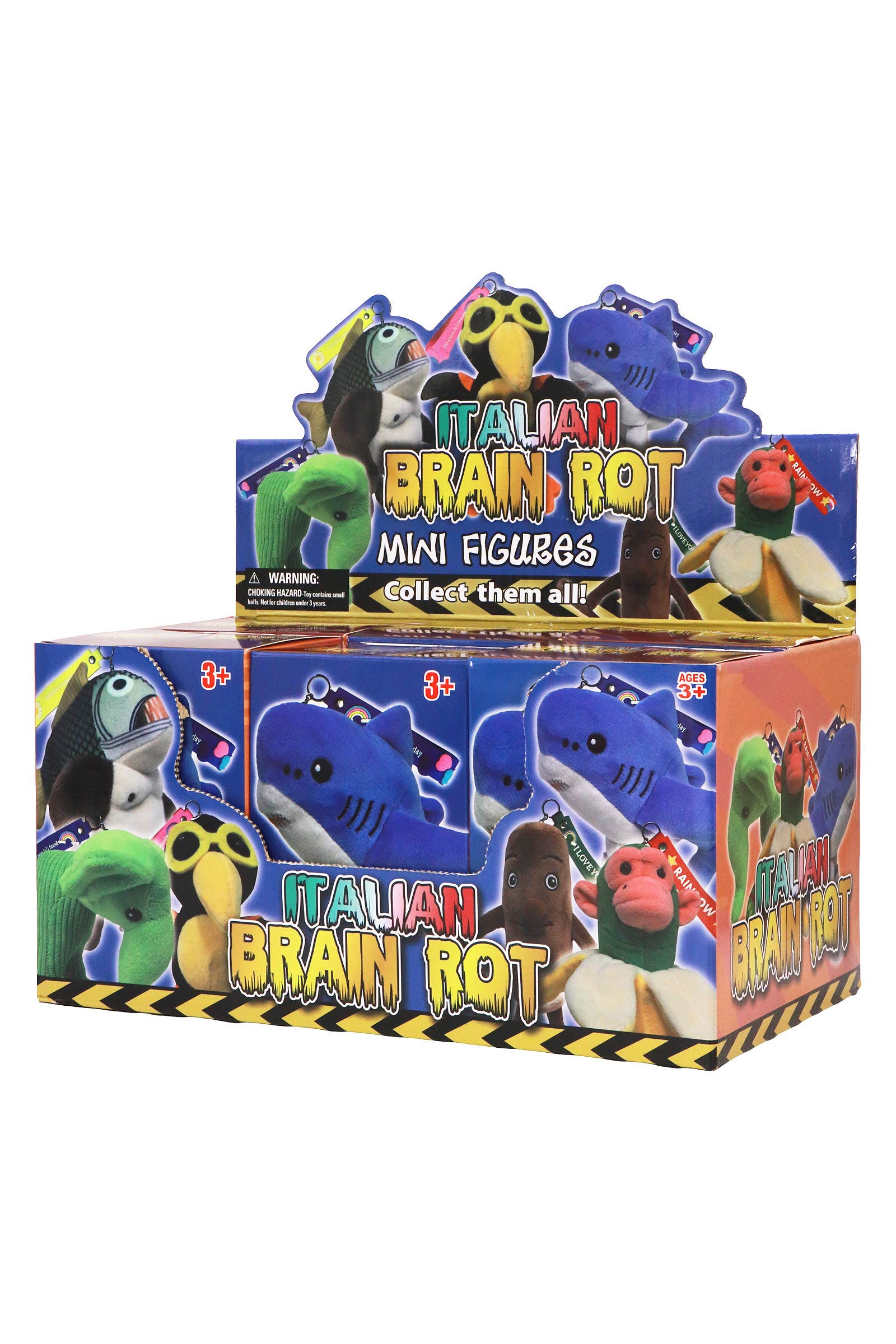 ASSORTED Brain Rot Plushie Wristlet Mystery Box - 6 Pcs for wholesale on Faire1