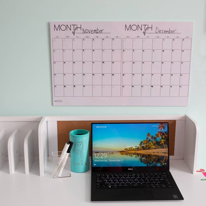 Beyond Measure Boards - Wholesale Whiteboard/Dry-Erase Board - Two Month Erasable Whiteboard Calendar