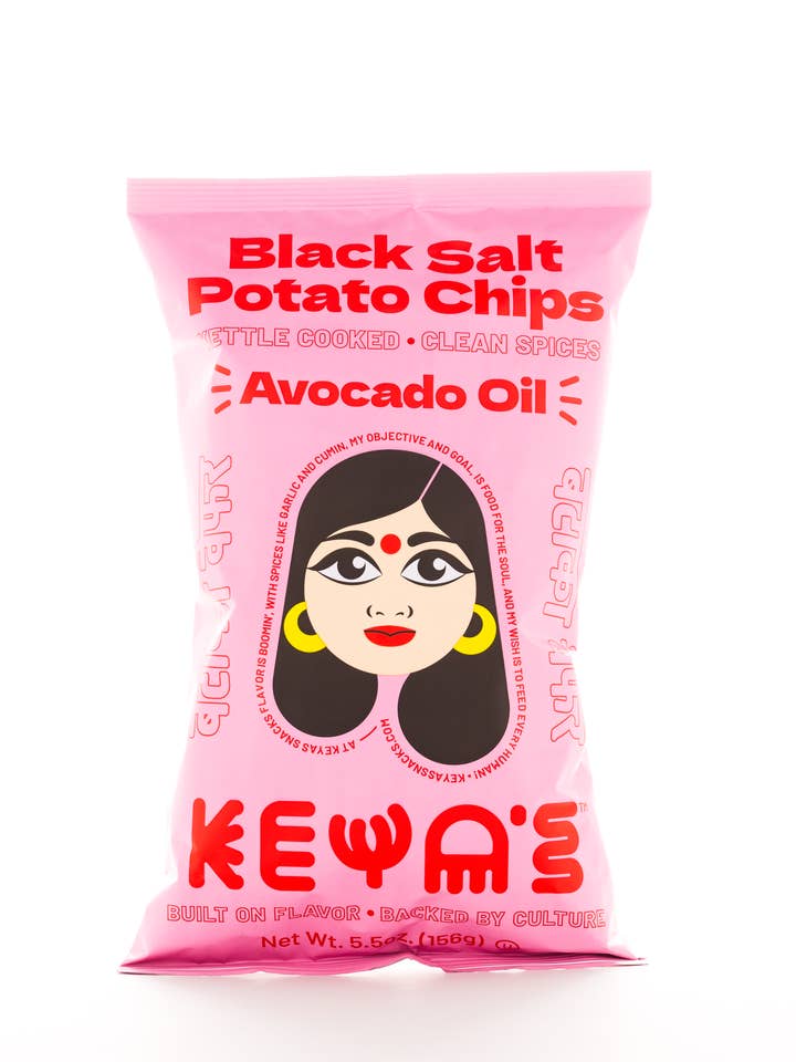 Black Salt Potato Chips Avocado Oil for wholesale by Keya's Snacks