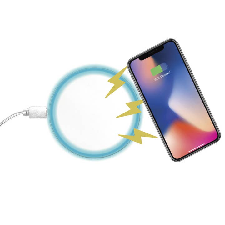 10 Watt Trådløs Hurtig Opladning Pad -Hvid for engroshandel hos Lifeware Group LLC