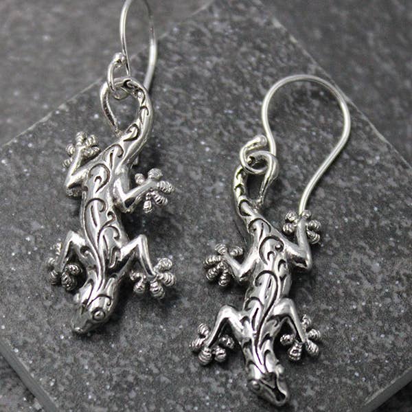 Goddess Design Studio - Wholesale Individual Charm/Pendant - Sterling Silver Gecko Lizard Pendant in 2 sizes!