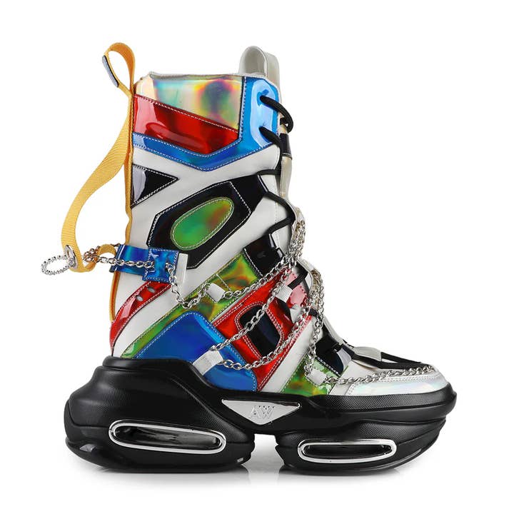 Anthony Wang - Vente Bottes – femme - BOTTES ORANGE À PLATEFORME COMPENSÉE CACHÉE À 43 COULEURS1