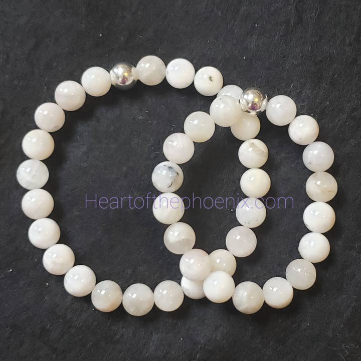 Rainbow Moonstone Bracelet Adult/Child or Custom Sizes for wholesale by Heart of The Phoenix