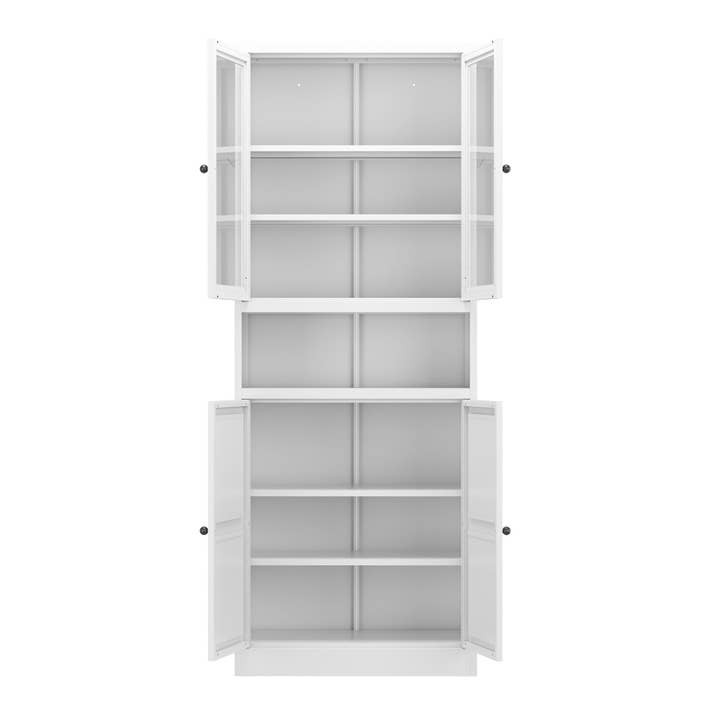 HOMYCASA DESIGN INC - Wholesale Kitchen Storage/Organizer - Metal Kitchen Pantry Cabinet - 72' Tall Storage with Adjustable Shelves, Heavy Duty Stainless Steel Frame, White5