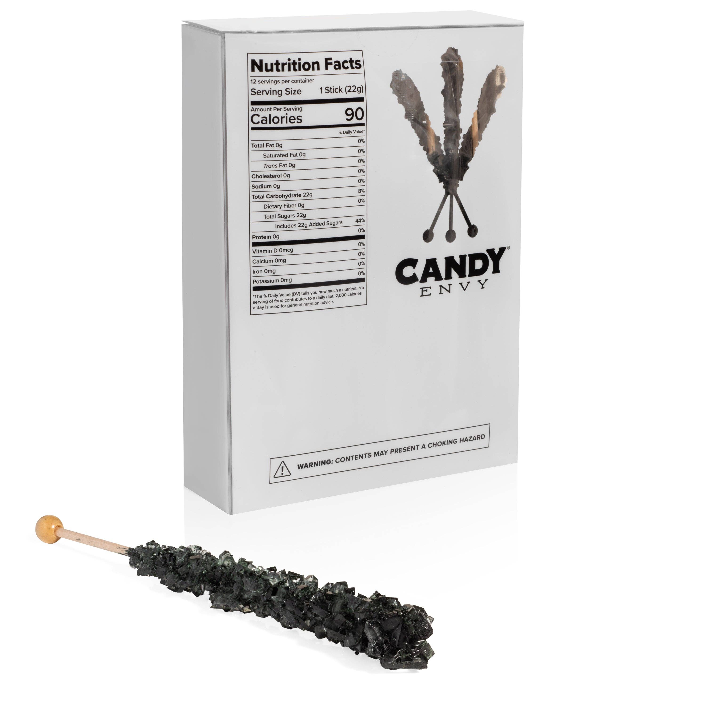 Candy Envy - Wholesale Hard Candy - Black Rock Candy Sugar Sticks - Black Cherry Flavor10