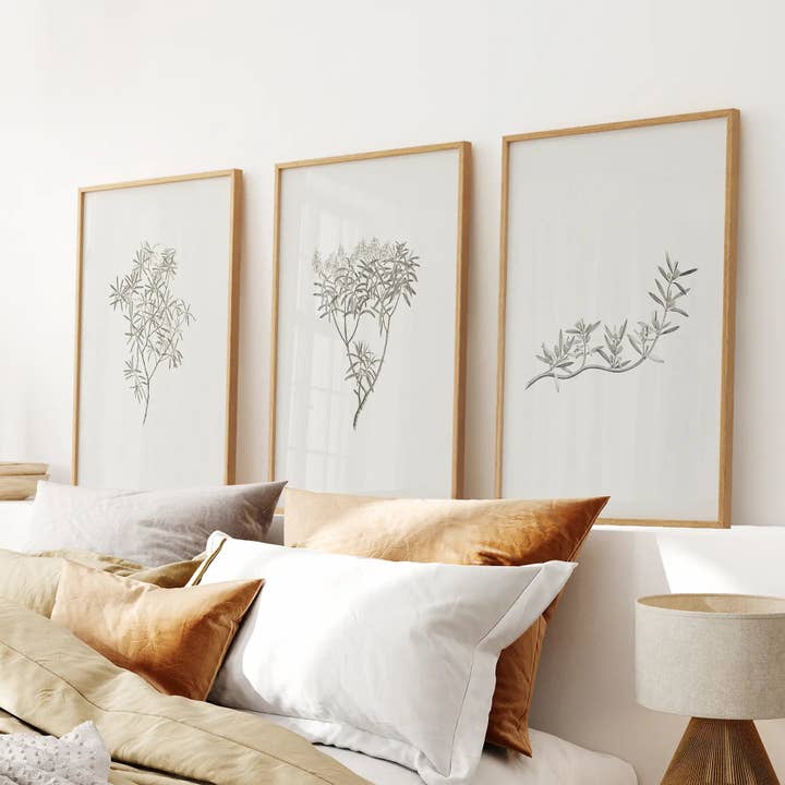 Décoration botanique vintage neutre. Art de plantes séchées. pour la vente par Art Lane