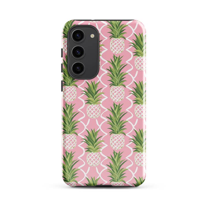 Preppy Pineapple - Tough Phone Case for Galaxy S23 S24 S25 for wholesale by Calypso Rose Designs