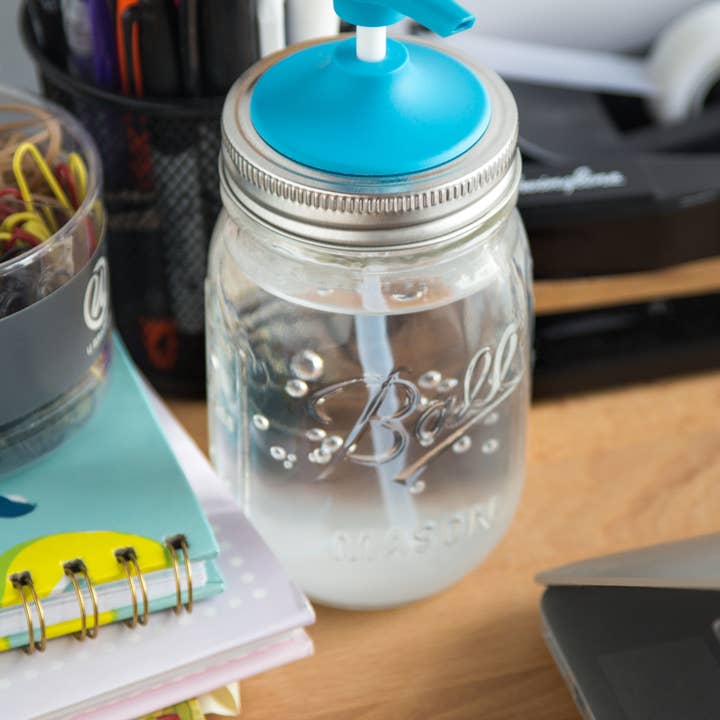 Fox Run Brands - Wholesale Soap Dispenser - Jarware Soap Pump Lid, Regular Mouth Mason Jar, Blue2