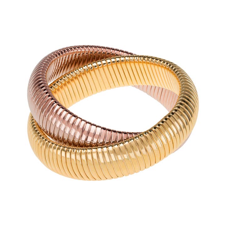 Janis Savitt - Wholesale Bangle Bracelet - BR-550 Double Cobra Bracelet5