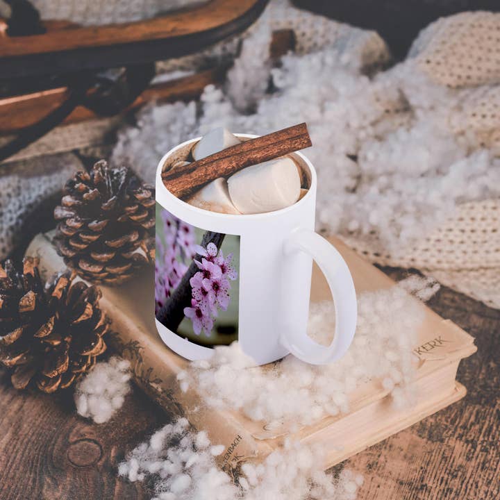 3dRose - Wholesale Coffee Mug - 3dRose, Pretty Spring Floral- Cherry Blossom Flowers- Photography, Mug11