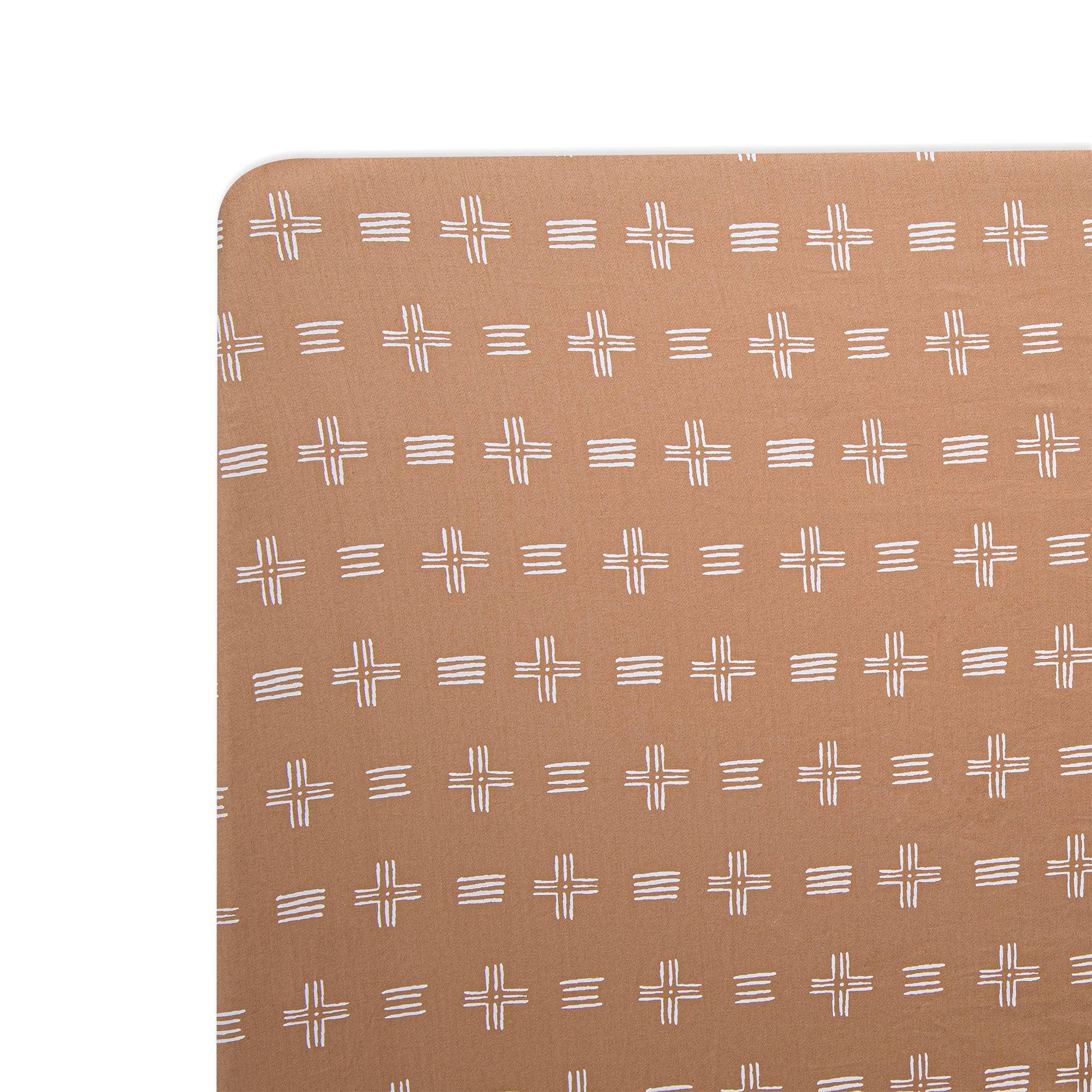 Crane Baby - Wholesale Cot/Crib Sheets - Kendi Crib Sheet (Copper Dash)2