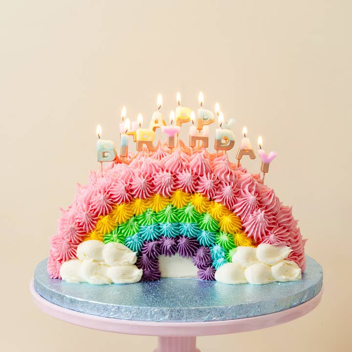 Talking Tables USA - Wholesale Cake Candle - Pastel Color Happy Birthday Candles | Cake Candles |