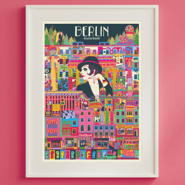 Berlin Germany Travel Print for wholesale by Lost Plots