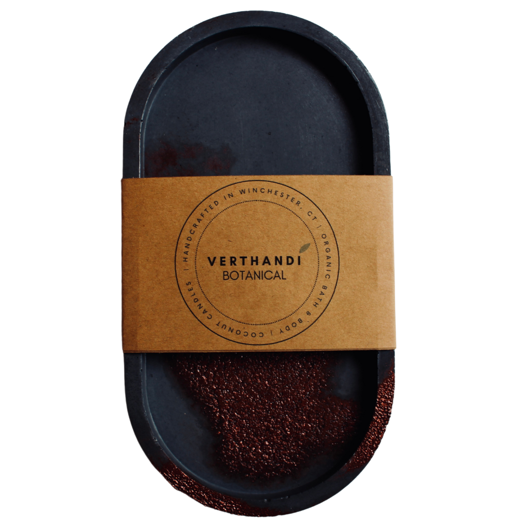 Verthandi Botanical - Wholesale Decorative Tray - CONCRETE OVAL TRAY14