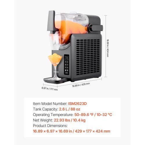 American Smart - Wholesale Kitchen Appliance - Slushie Machine, 2.6L/88oz No Ice Needed Slushy Machine for Home, Frozen Drink Maker with 5 Preset Programs, Margarita Machine with Self-Cleaning, Frozen Margaritas, Frapps, Milkshake & More5