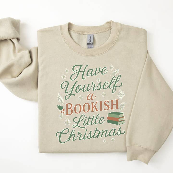 "Felpa Accogliente 'Buon Natale da Topo di Biblioteca'" per la vendita all'ingrosso da parte di The Obstinate Octopus