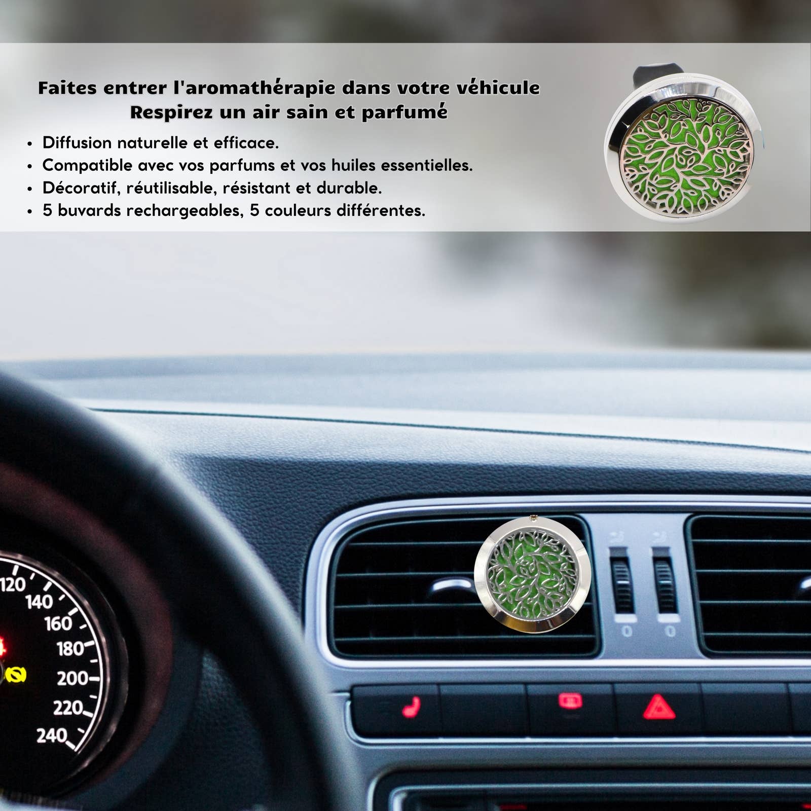 Zen'Arôme – wholesale Deodoriser – Car Fragrance Diffuser Clip'Arôme - VerTige2