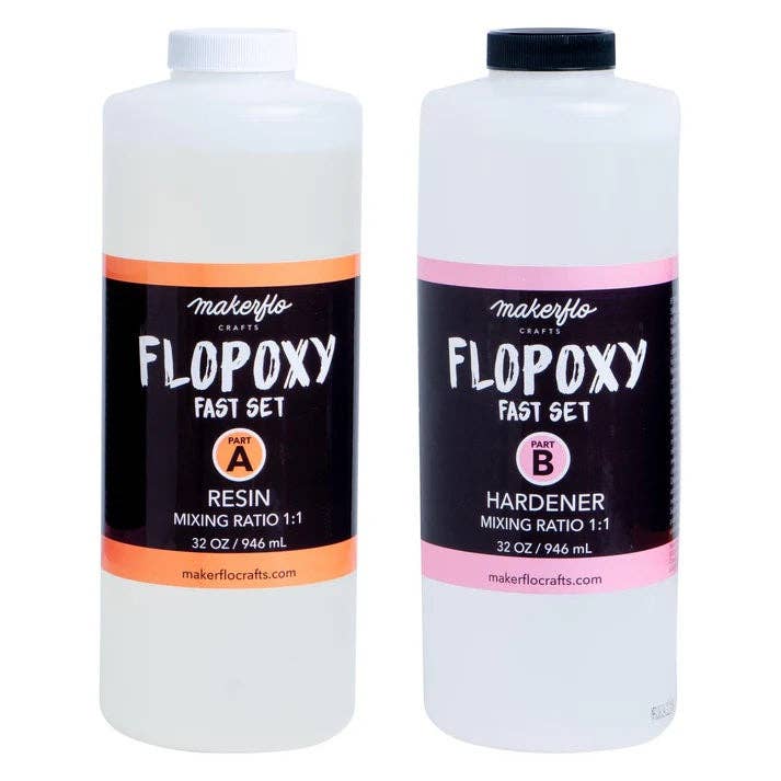 MakerFlo – wholesale Drinking glass/cup – Flopoxy Fast Set Epoxy Resin + Hardener Kit3