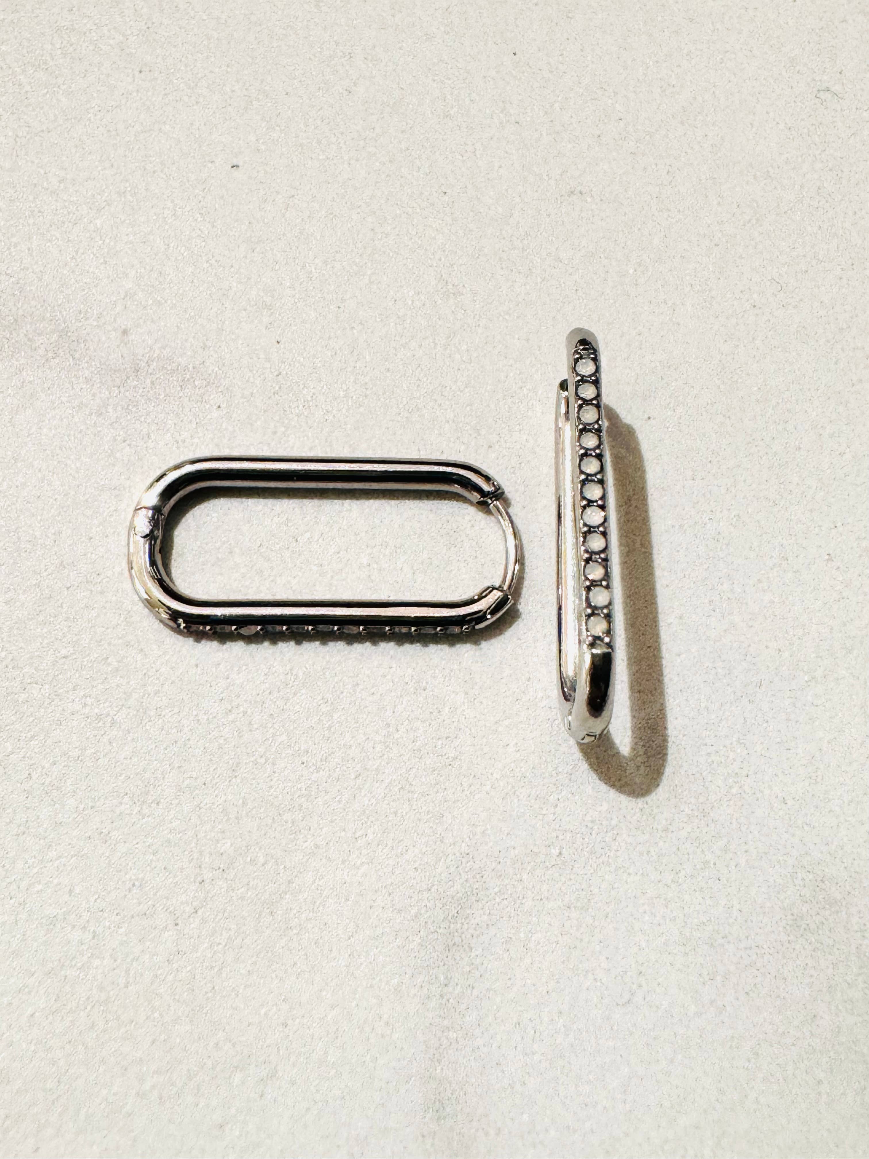 Cassette Barcelona - Wholesale Hoop Earrings - Arlo Stainless Steel Rectangular Earrings 13