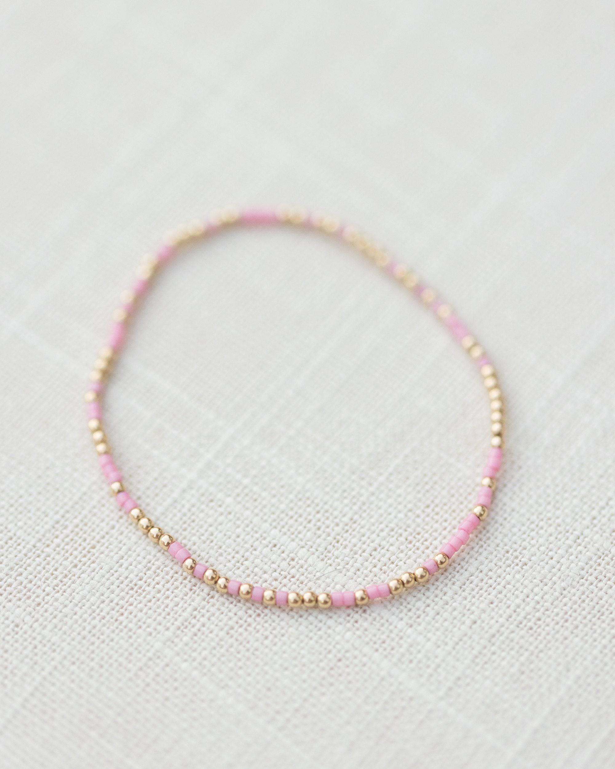 Coast and Cove - Wholesale Beaded Bracelet - Goldie Sprinkle - Pink6