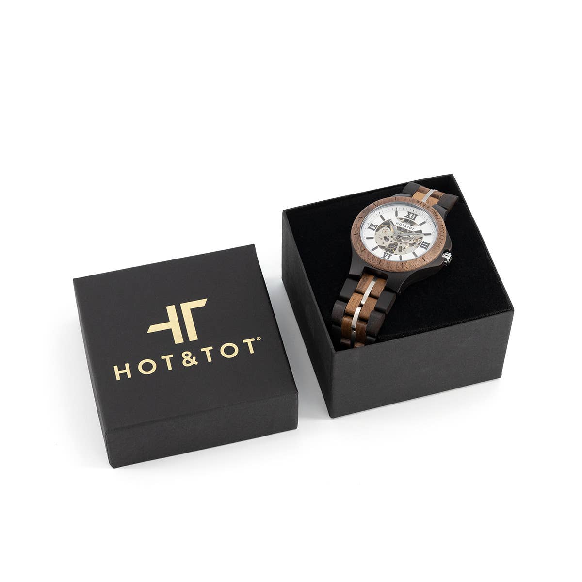HOT&TOT - Wholesale Wrist Watch - Men's - NOYER MOTUS | Walnut Wood watch for men | Automatic | Silver4