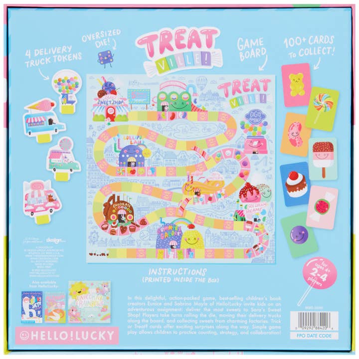 C.R.Gibson Signature | Baby & Kids - Wholesale Board Game - Hello!Lucky Treatville Board Game1