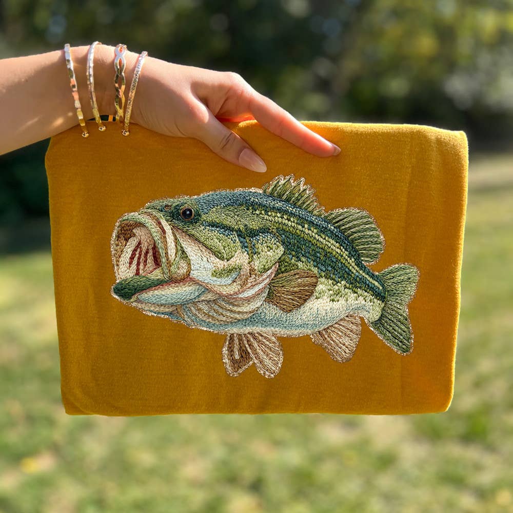 Trendy Transfers - Wholesale Sublimation Transfer - Faux Embroidery Bass DTF Heat Transfer0