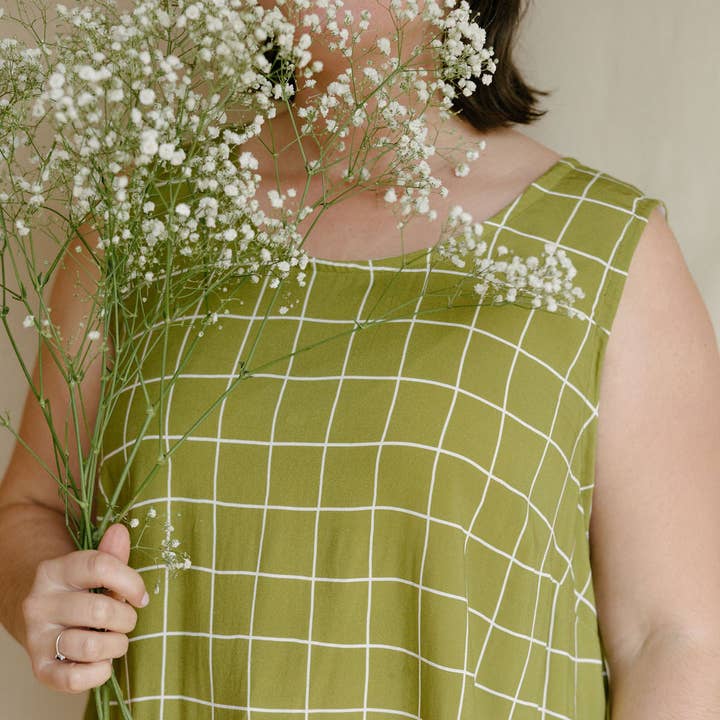 Matcha check - Viscose - by the meter for wholesale by LOLILAFEE