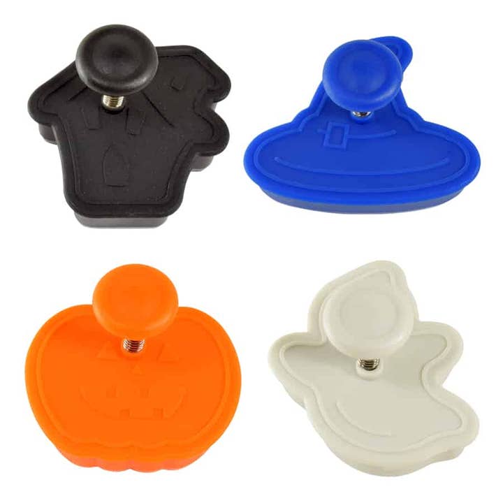 R&M International - Wholesale Cookie Cutter - Halloween Pastry & Cookie Stampers Set /4