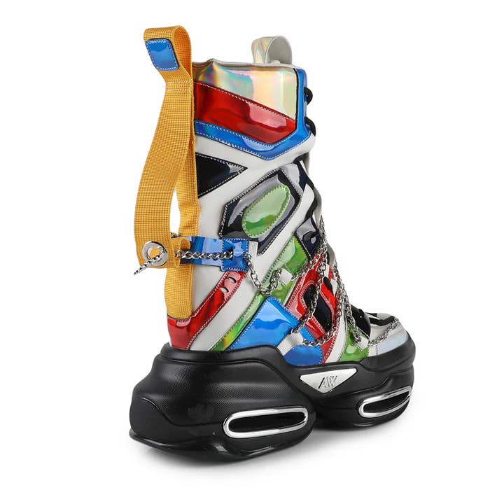 Anthony Wang - Vente Bottes – femme - BOTTES ORANGE À PLATEFORME COMPENSÉE CACHÉE À 43 COULEURS5