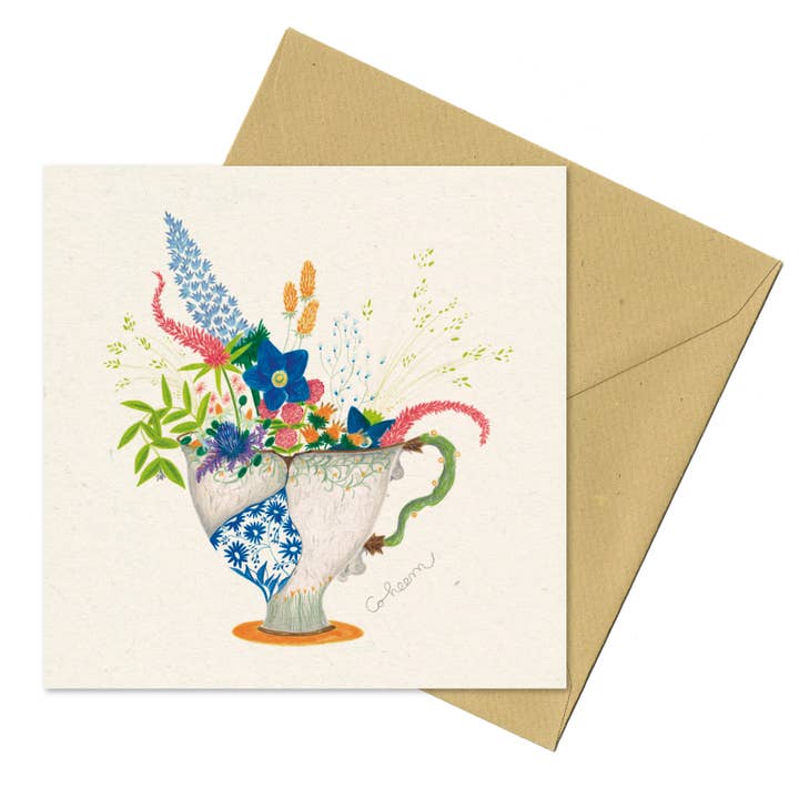 Postcard: Flower Tea Cup for wholesale by Coheem