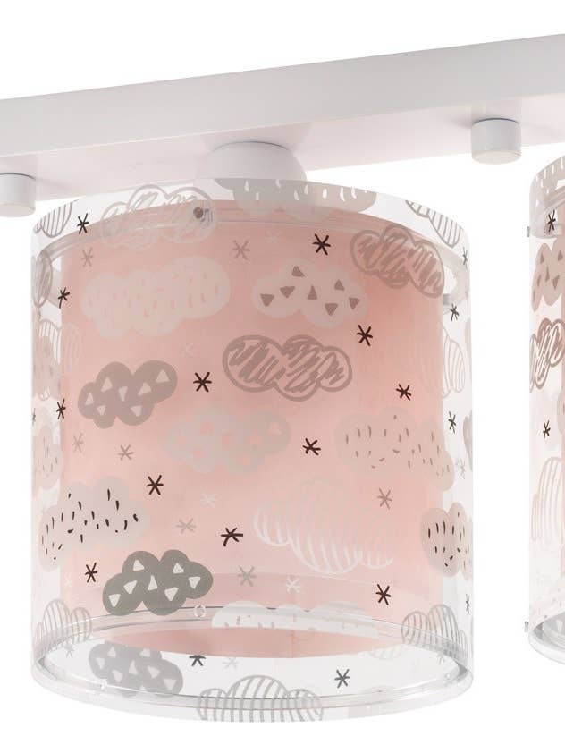 Plafón de techo 3 luces infantil Clouds rosa para venta al por mayor de Dalber