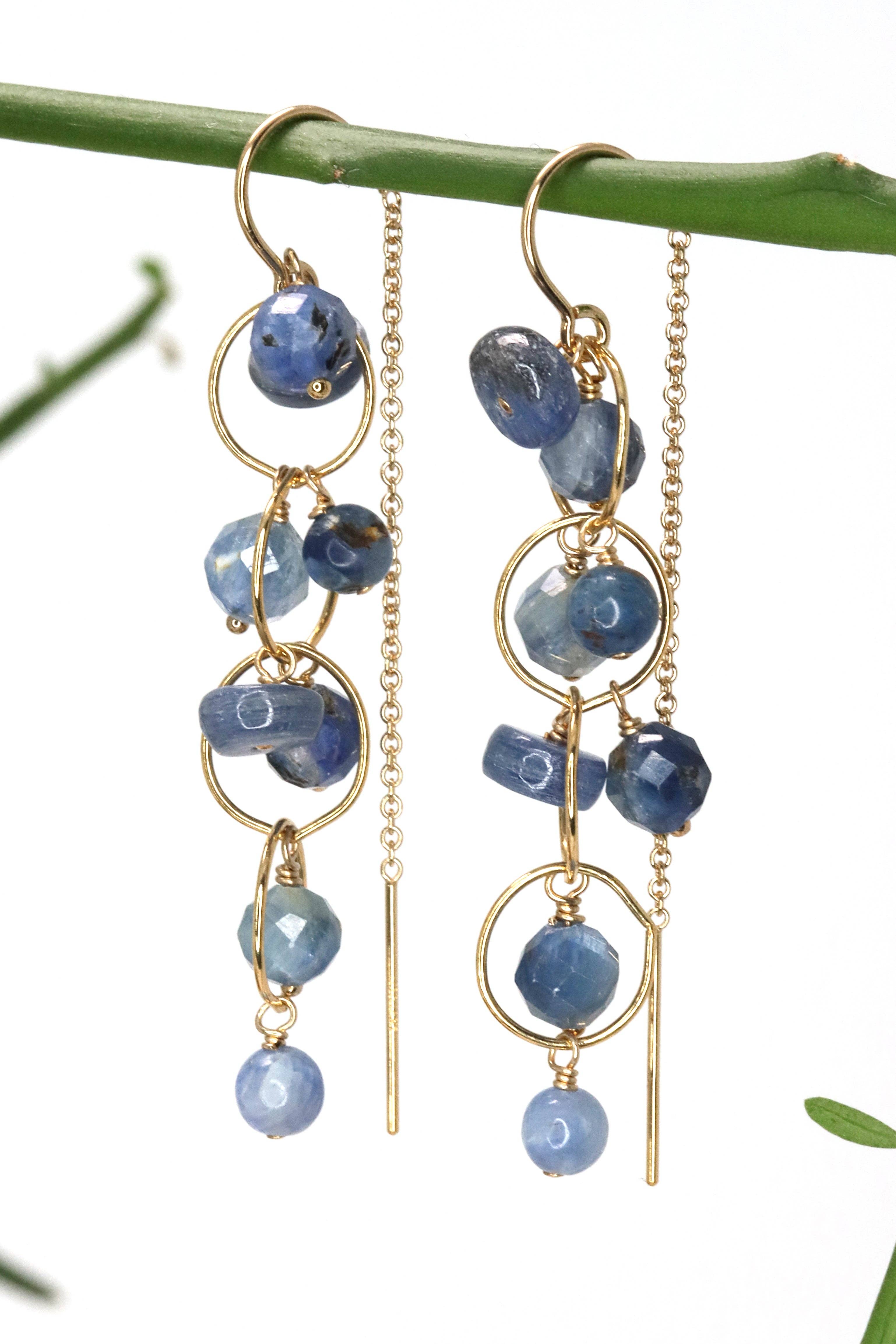 Mickey Lynn - Wholesale Dangle Earrings - Kyanite Cluster Earrings0