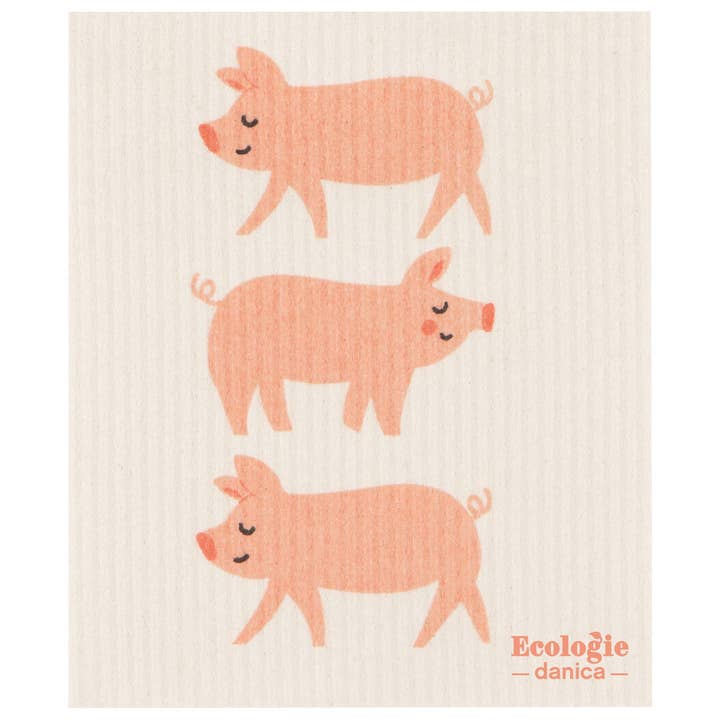 Penny Pig Swedish Dishcloth for wholesale by Ecologie