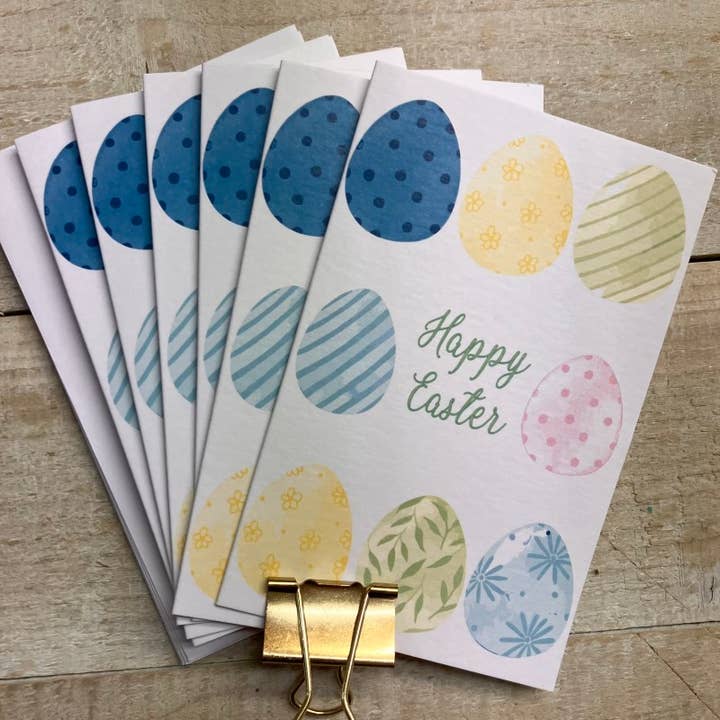 6 confezioni x bigliettini - Pasqua (N95-E2) per la vendita all'ingrosso da parte di White Cotton Cards