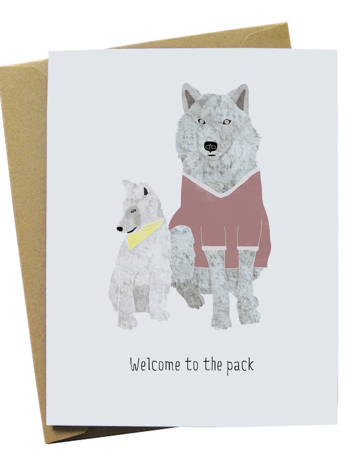 Carte bébé Mama Wolf pour la vente par Paper Wolf Design