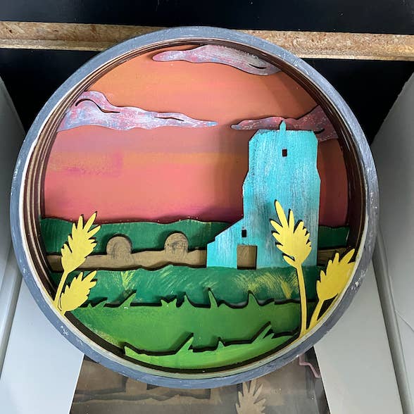 Our Little Makery - Wholesale DIY Craft Kit - Grain Elevator Shadow Box Kit4