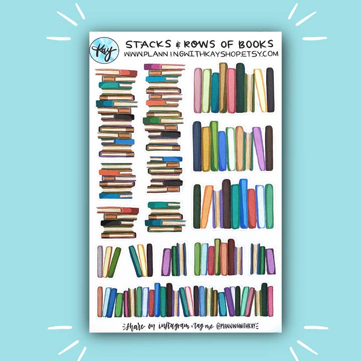 Pilas y filas de libros para venta al por mayor de Planning With Kay