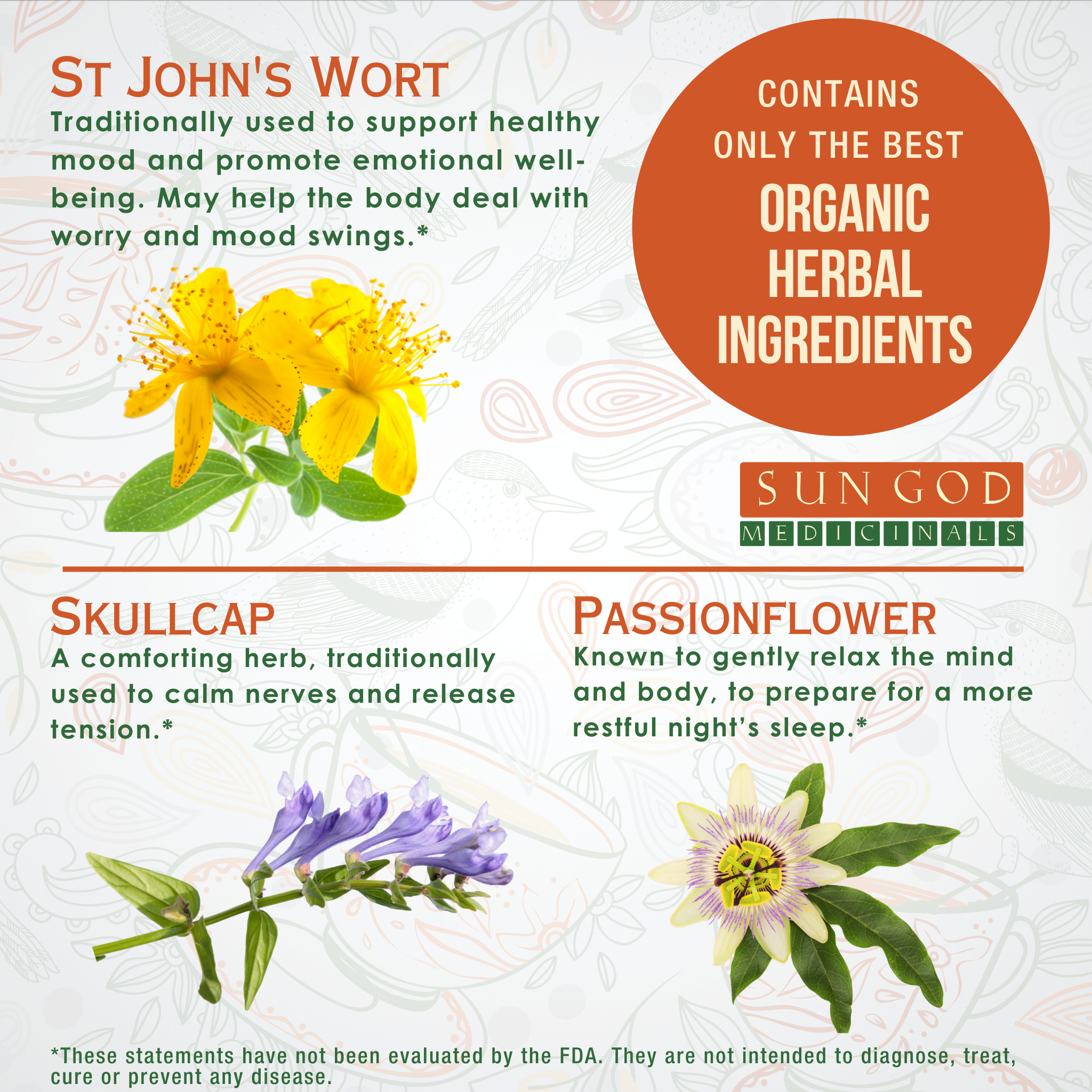 Sun God Medicinals - Wholesale Loose Tea - Organic Heka Mental Ease  2oz2