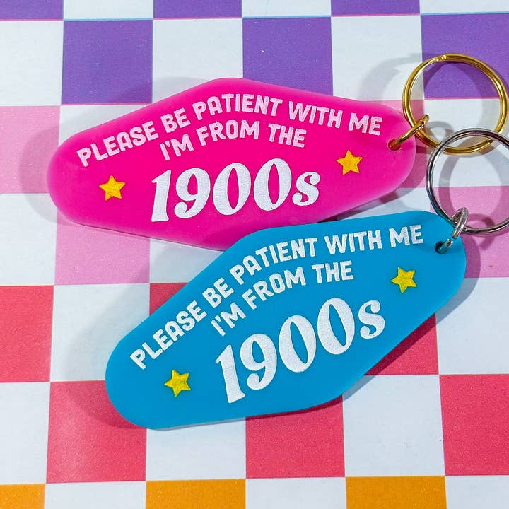 The Hissin' Kitten - Wholesale Keychain - Women's - I'm From the 1900s - Laser Engraved & Hand Painted Keychain!0