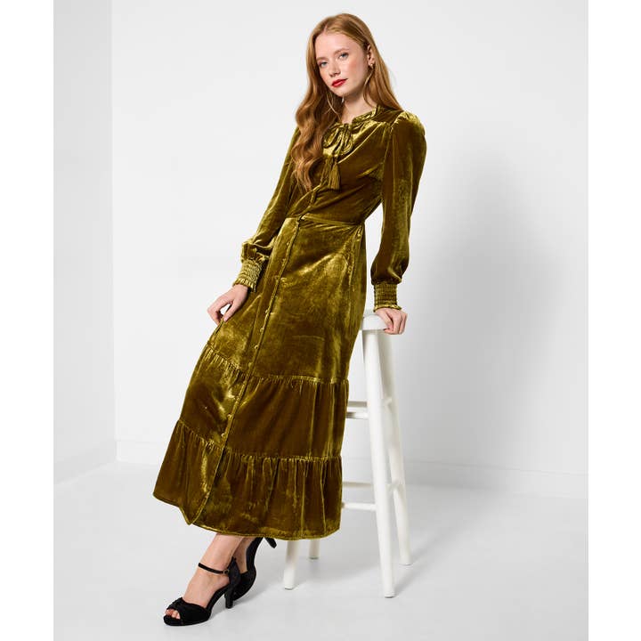 Hannah Boho Velourskleid für den Großhandel von Joe Browns