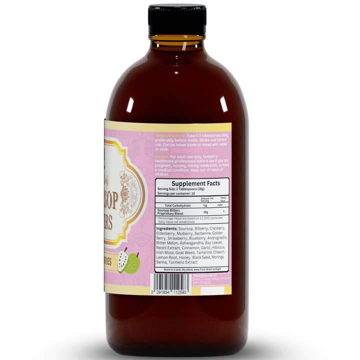 Herb To Body - Wholesale Oral Supplement/Vitamin - Soursop Bitters Mixed Berries – Immune & Digestive Support