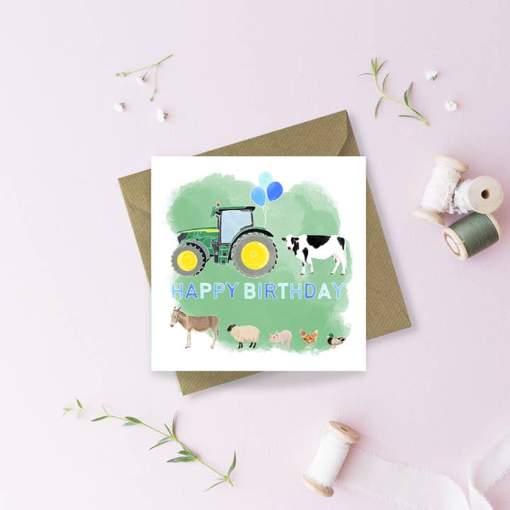 Birthday Farming Greetings Card for wholesale by Sayers Studio