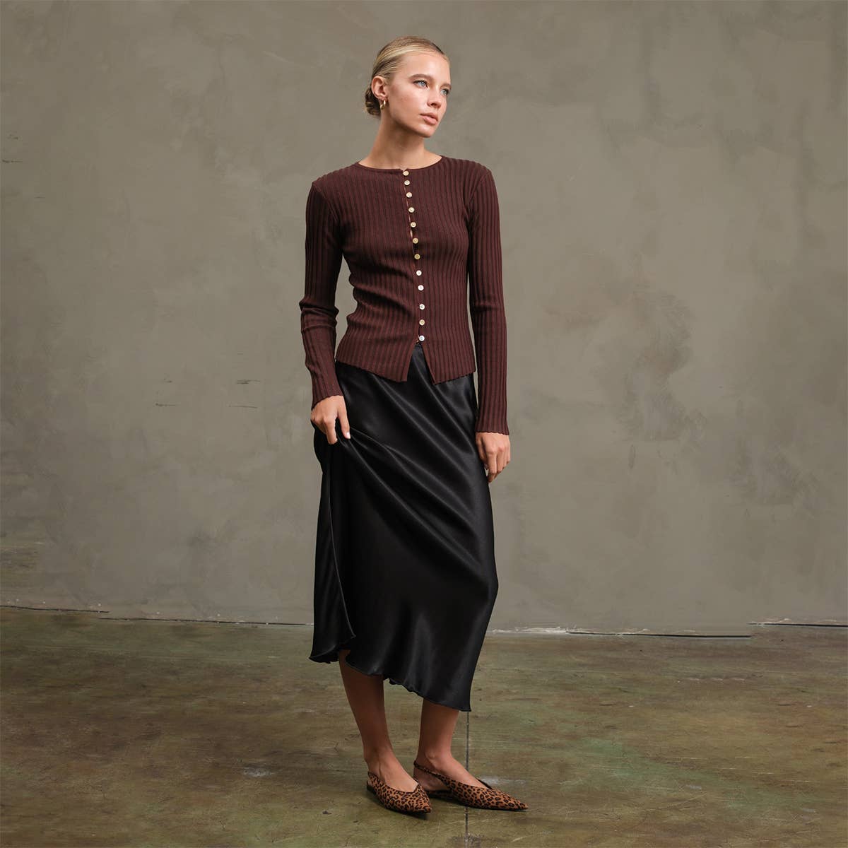 RAISONNEL - Wholesale Skirt - Women's - Satin Slip Skirt - RS104934