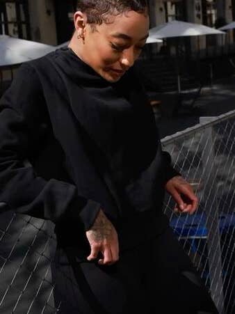 Structured V Sweatshirt for wholesale by MODRN STUDIO