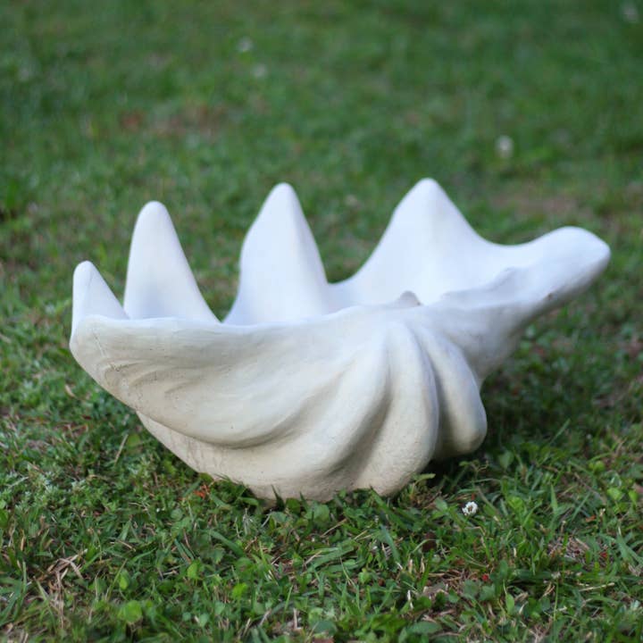 Abstract Concrete Shell Planter for wholesale by Selcouth Home